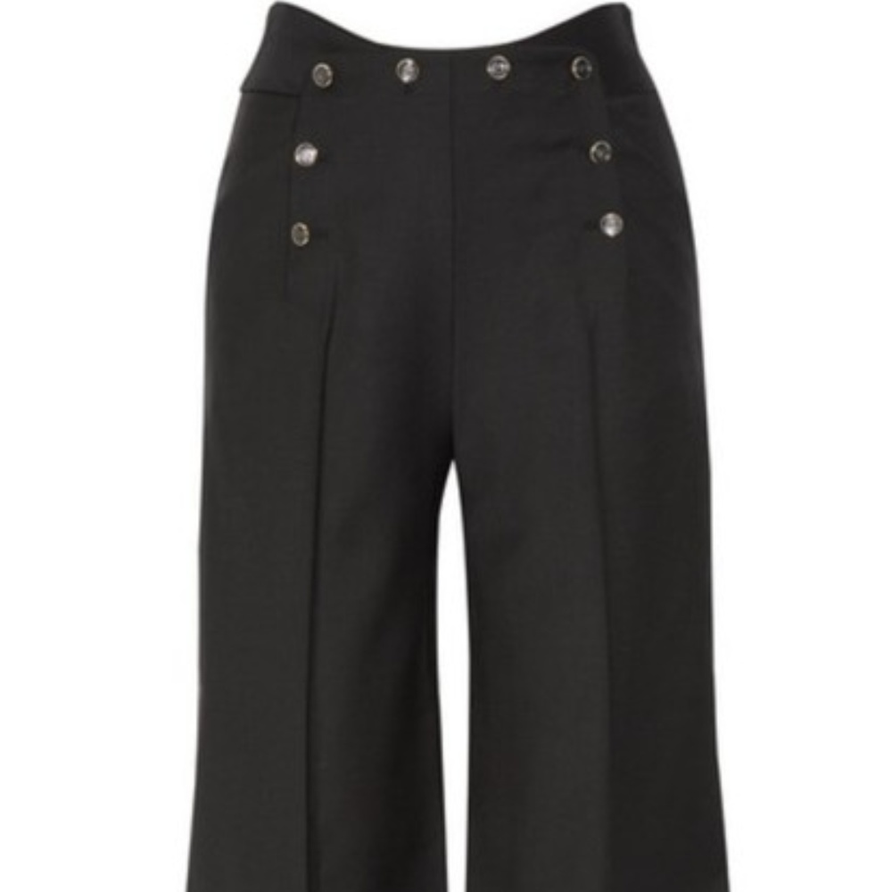 NWT Temperley London Black Opus Cropped Twill Pant - Picture 2 of 7